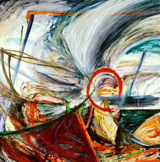 1996 la tempete - huile sur toile